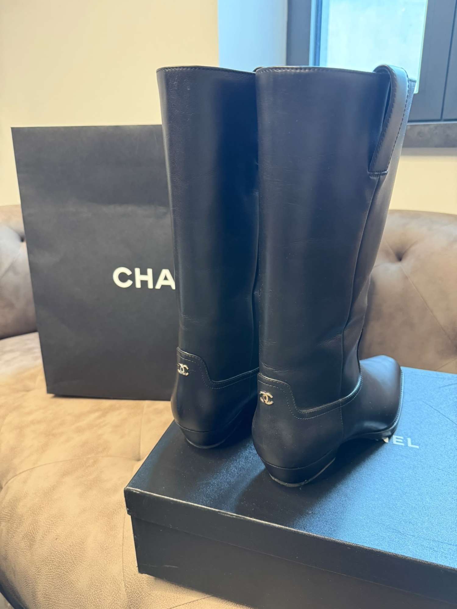 Chanel cowboy boots