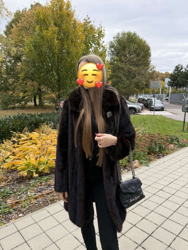 Pravý norkový kožuch / kabát